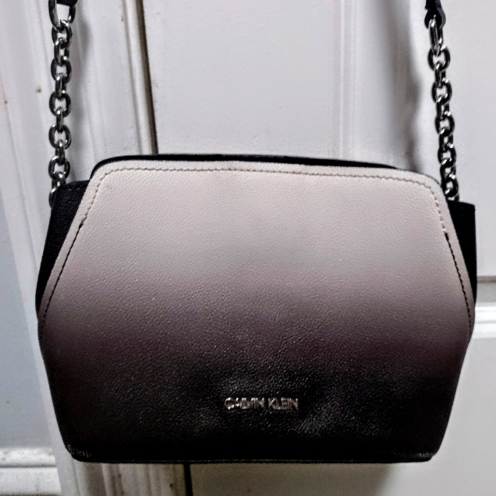 Calvin Klein small ombre gray to black purse